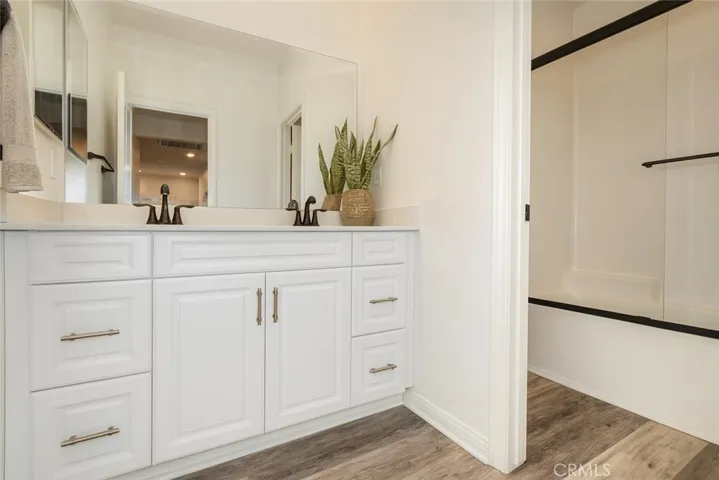 Virtually Staged Upstairs Hall Bathroom