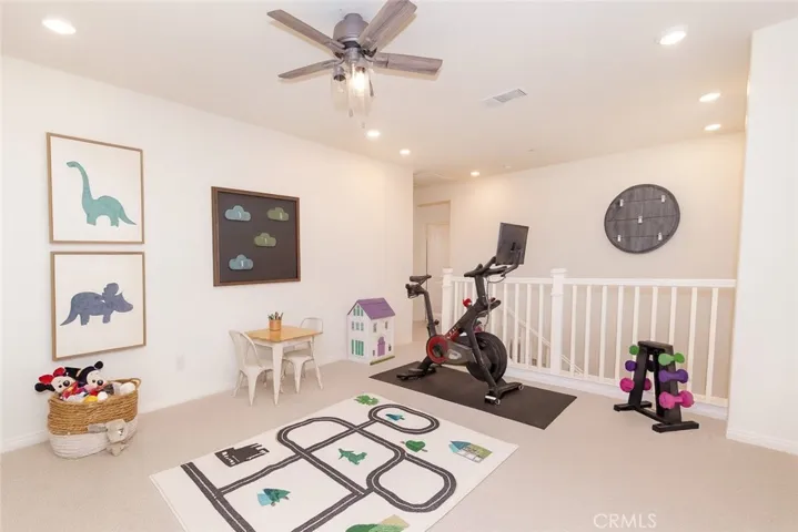 Virtually Staged Loft as Kids Space & Workout Space
