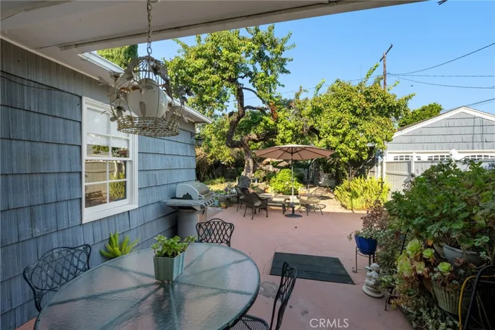 Patio leads to the back yard.
