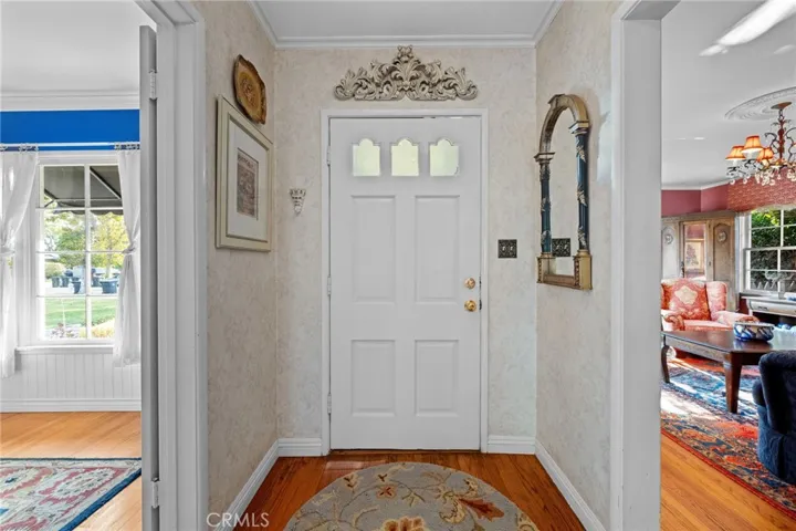 Small formal entry.