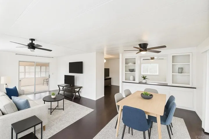 Virtual image of what the dining area and living room could become.