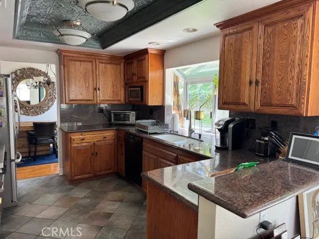 Kitchen with granite counters