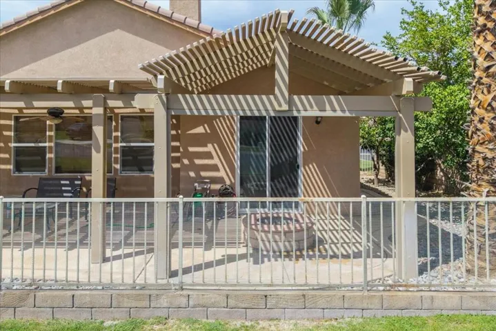 gated back patio