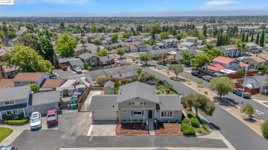Aerial view of residential area