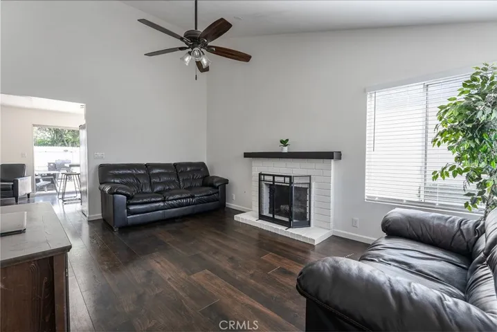 Living Room with Vaulted Ceilings