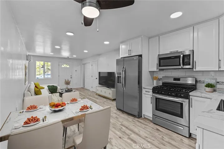ADU living space; virtually staged