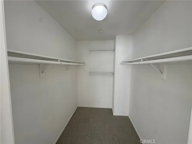 Generous walk in closet