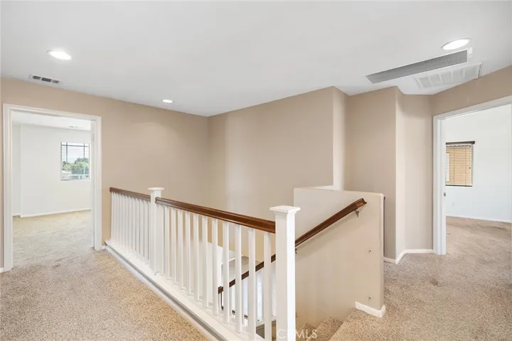 open space concept at the top of the stairs