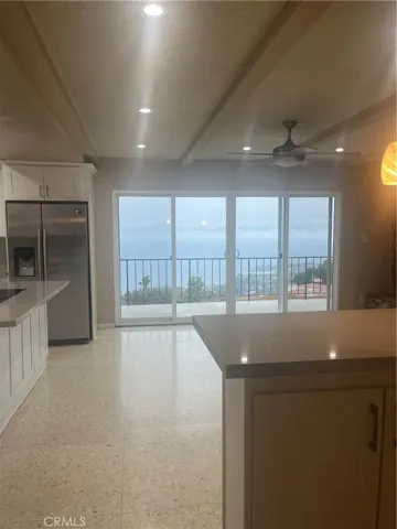 Counter bar off the kitchen that enjoys the expansive views.
