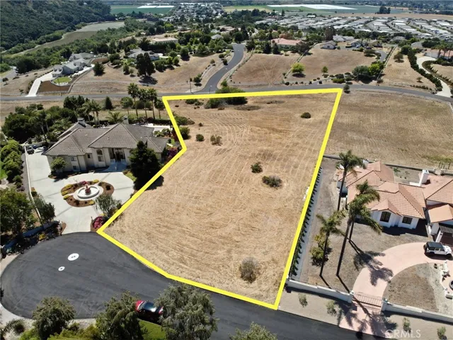 Overhead view facing west