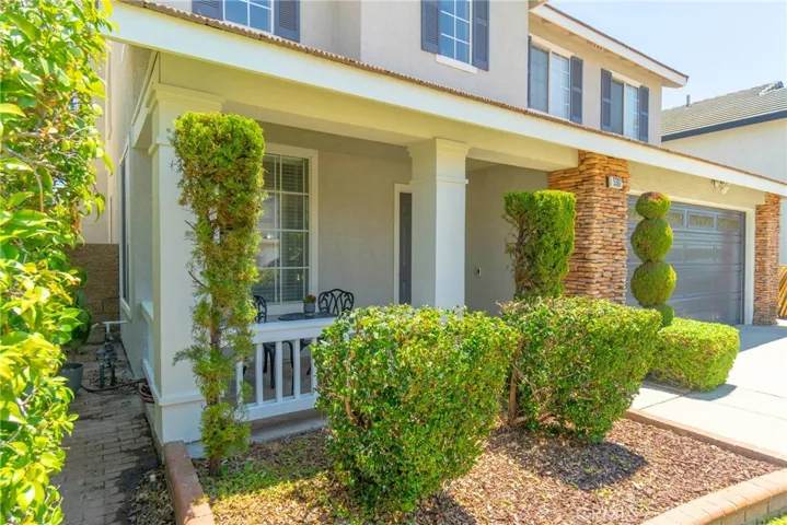 Neatly manicured front lawn