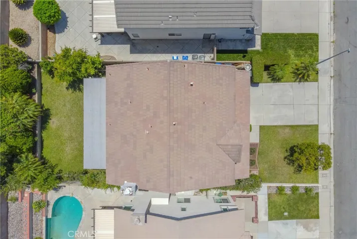Aerial over the property