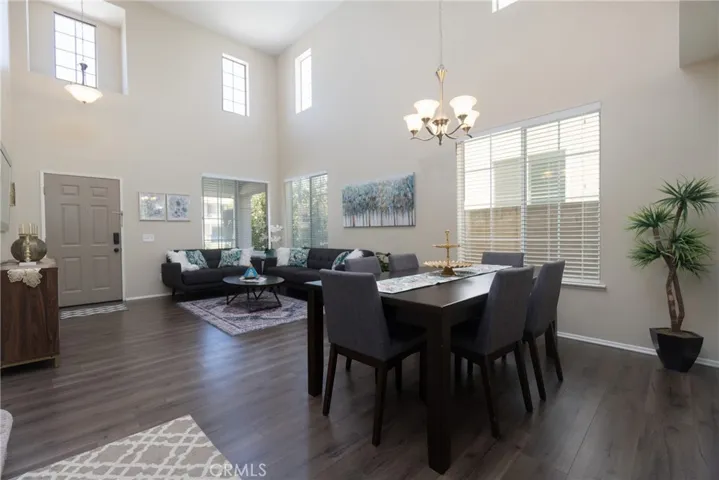 Open layout formal living and dining room