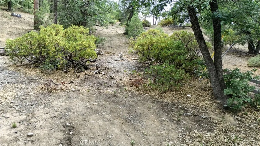 View looking up towards lot