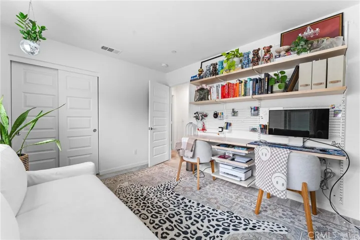 Set up as a 2 person office and guestroom