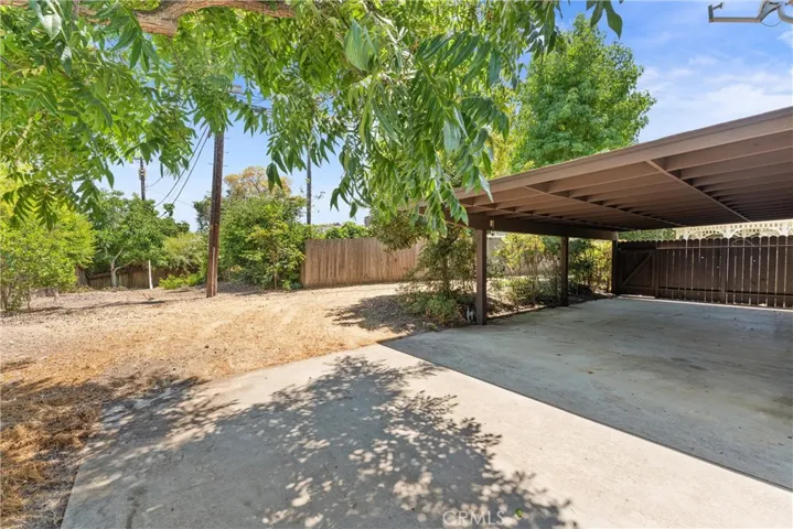 Carport and open area behind 2nd garage