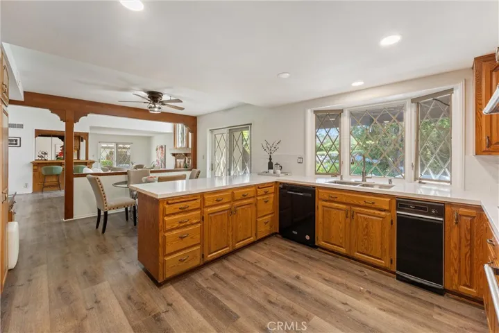 Kitchen leading into breakfast area and sitting room