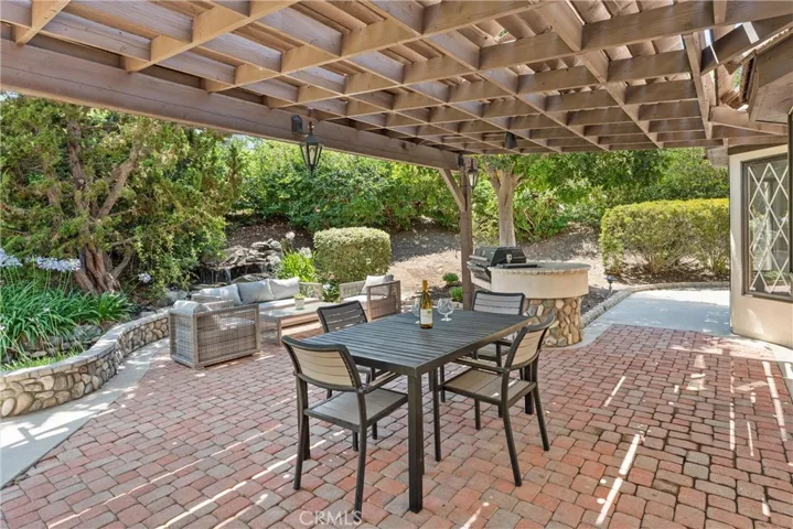 covered patio in backyard