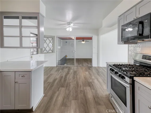 Dining area leading to step-down Family Room