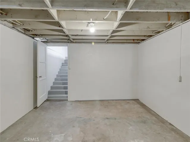 Finished Basement space could be used as Art Studio, Cellar, Storage, Home Office, Game Room, etc.
