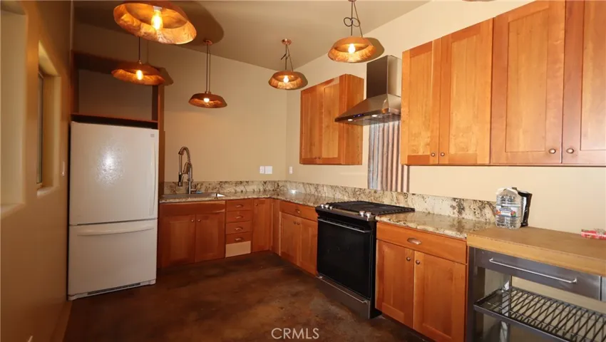 Newer kitchen in metal shop