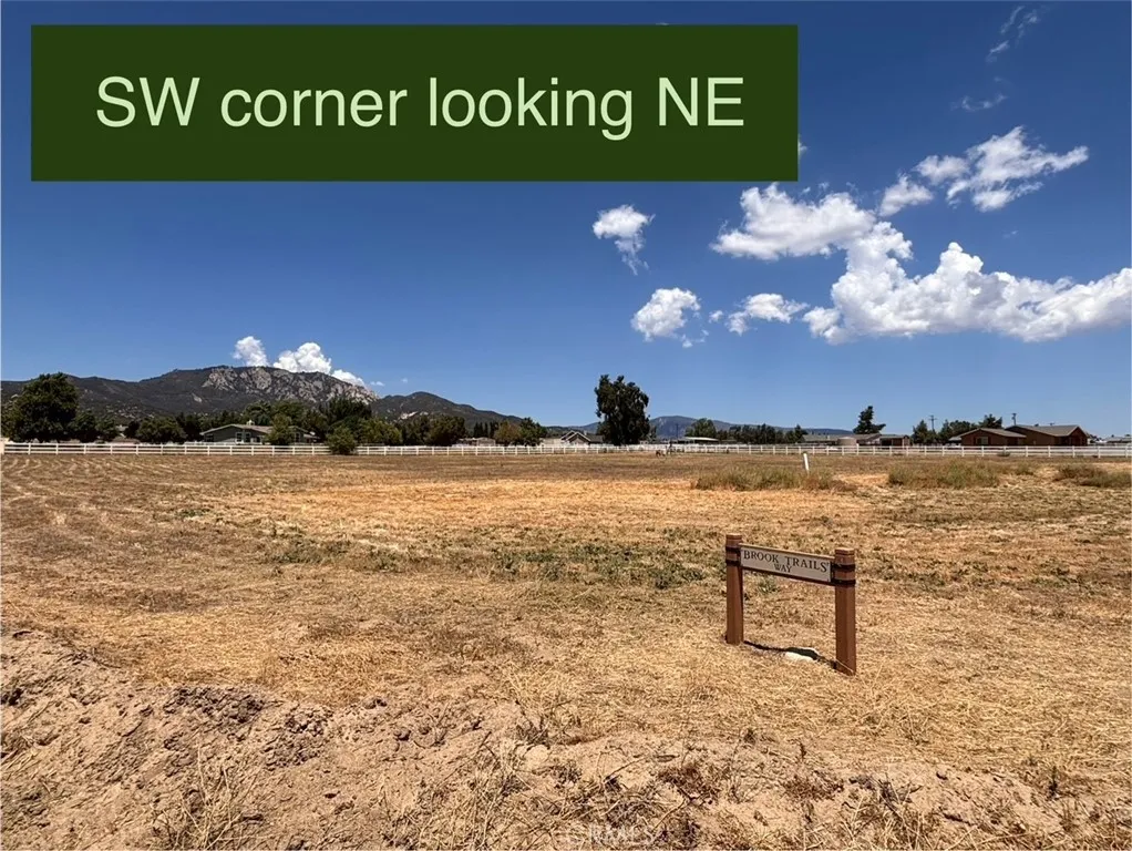 SW Corner of lot