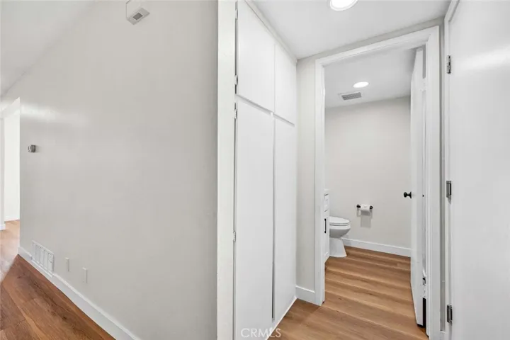 Direct access to garage, linen storage, and coat closet