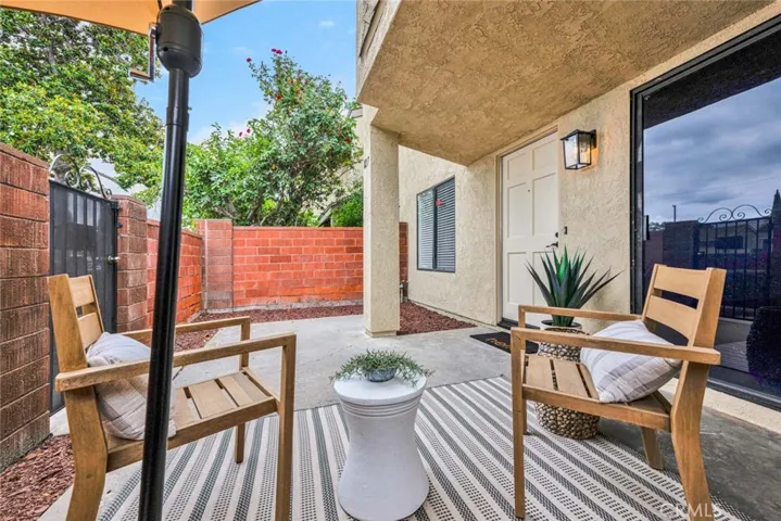 Patio is perfect for relaxing or barbecuing