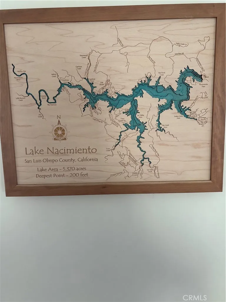 Map of Lake Nacimiento