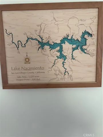 Map of Lake Nacimiento