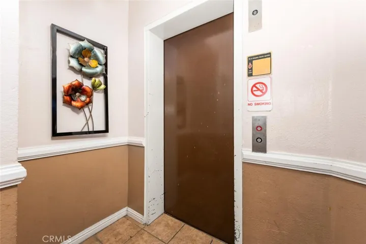 There is an elevator and stairs