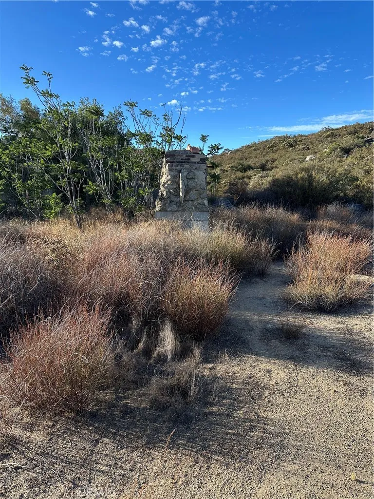 View of the parcel, old chimney.