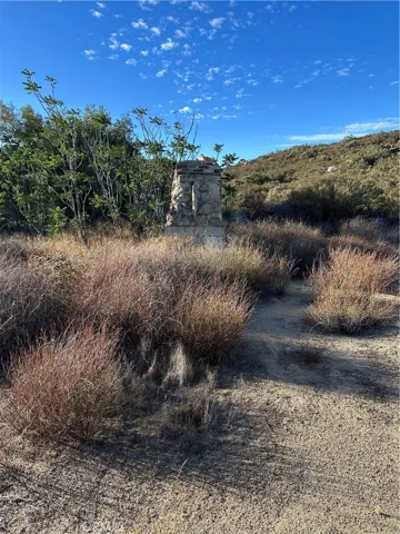 View of the parcel, old chimney.