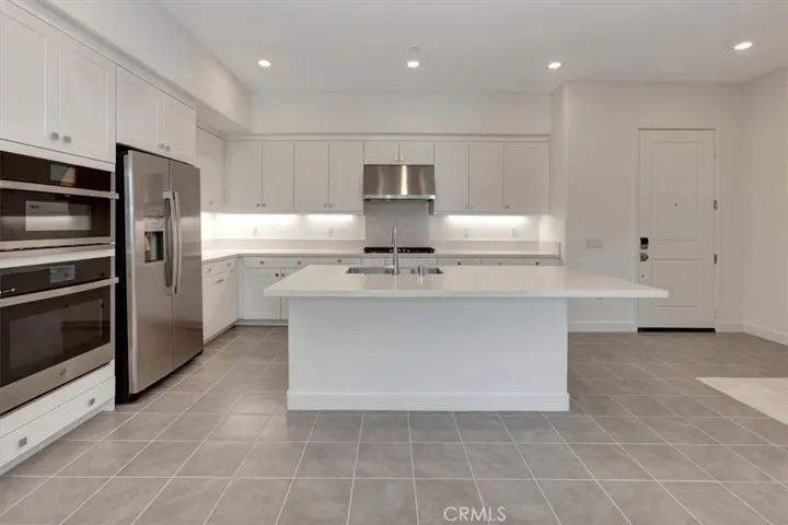 View from living room to kitchen