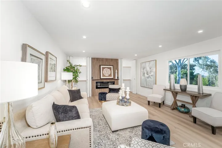 Hidden storage area in living room closet