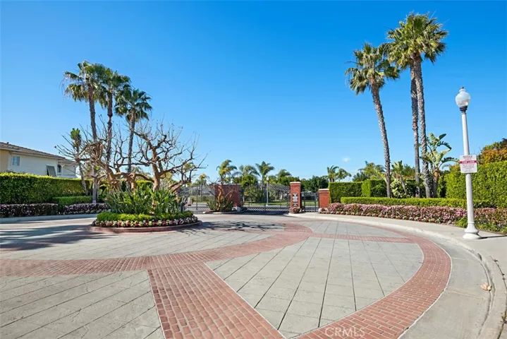 Entrance to community is gated