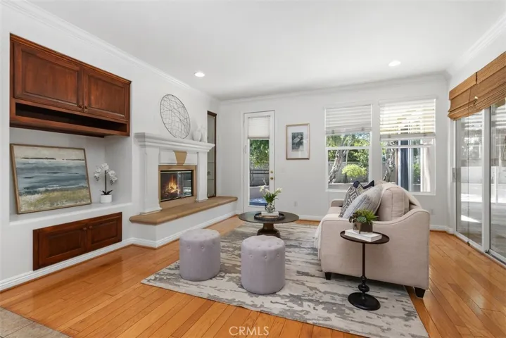 Family room is off the kitchen