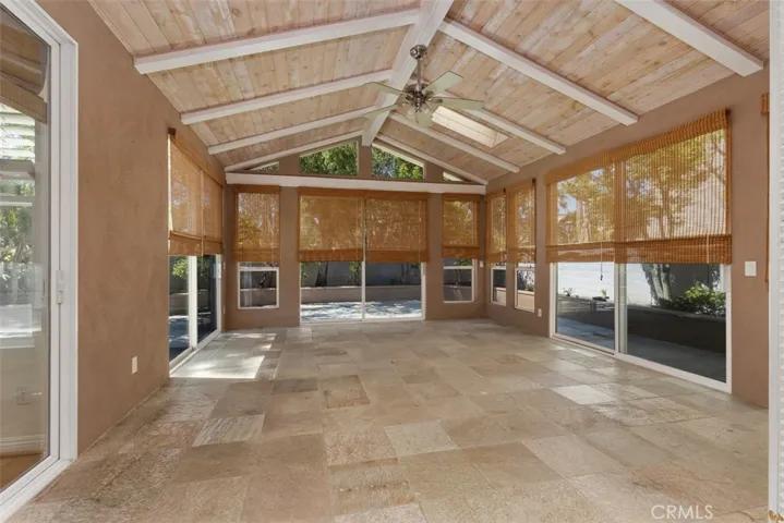 Sunroom is attached to the home