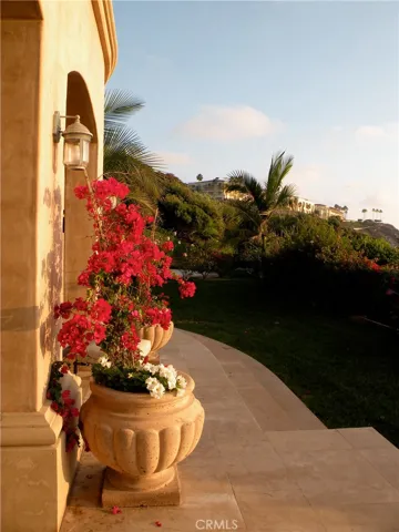 Patio along ocean side of home