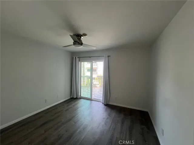 New Sliding glass door and fan in bedroom