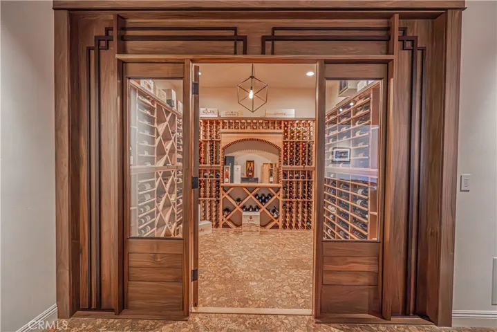 A magnificent 2,000-bottle, temperature-controlled wine cellar crafted from cedar — an essential feature for those living in the heart of wine country.