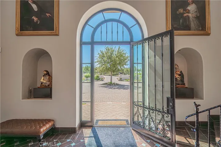 The home's front door, with its rich history of over 100 years, was lovingly brought here from a Bel-Air estate.