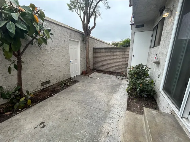 Private back patio