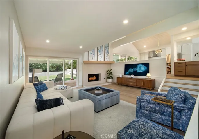 Family room for gatherings and media