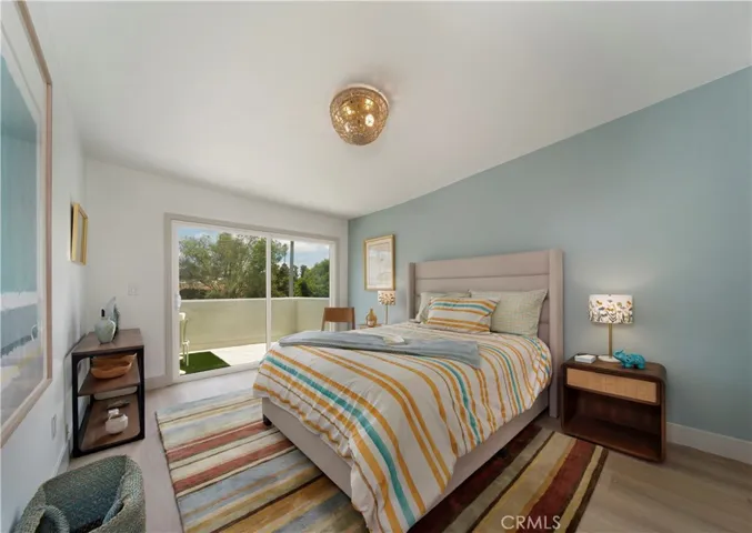 Master sized second bedroom with deck
