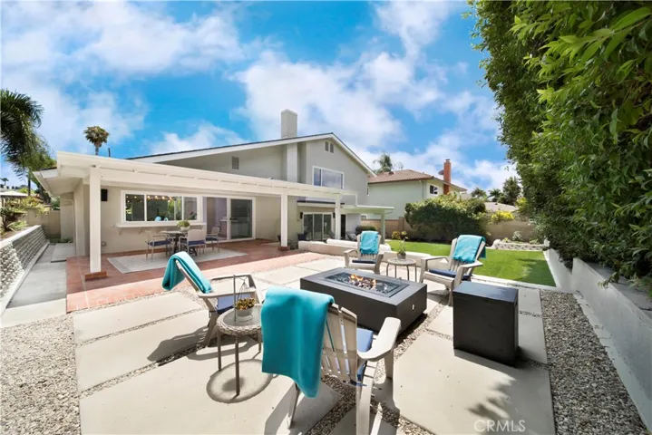 Entertain with brickwork, RH firepit and privacy