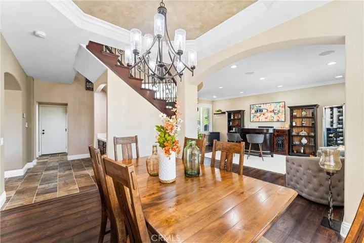 Formal dining area towards formal living or bar area