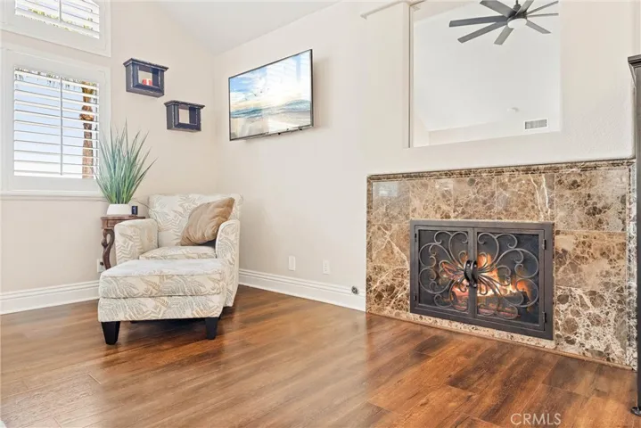 primary bedroom fireplace