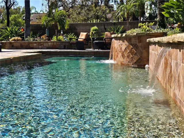 Pool water features