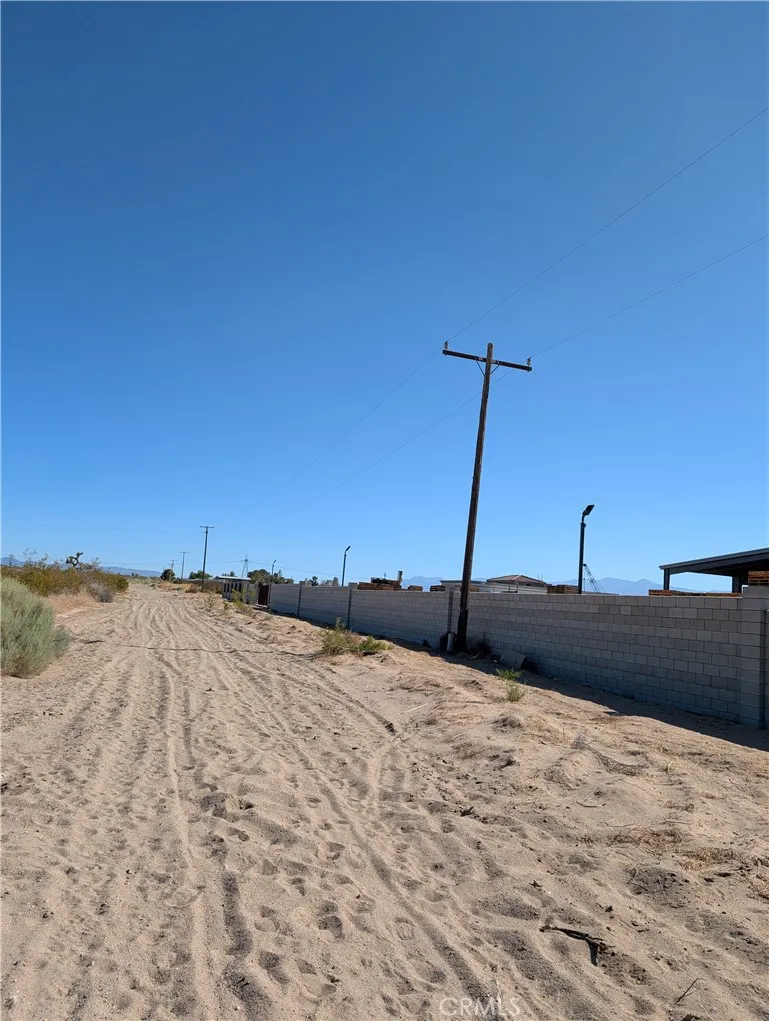 electric lines near the west side of the lot
